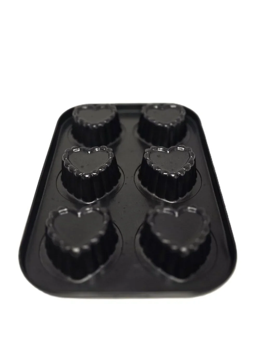 Wilton Cupcake Pan 6 Ruffled Hearts Non Stick Valentines 2012 #2105-0771 Muffins